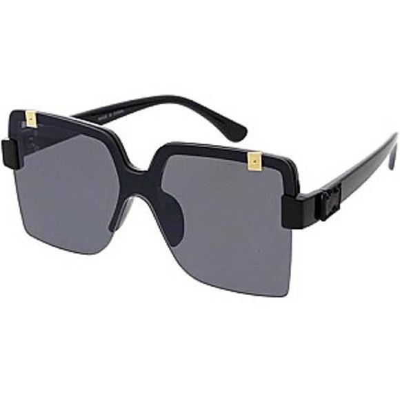 Mezon Accessories - UV 400 Protection FASHION SHIELD SUNGLASSES Black